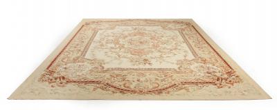  Aubusson Flowers and Garlands French Aubusson Rug 19th Century 1920s France