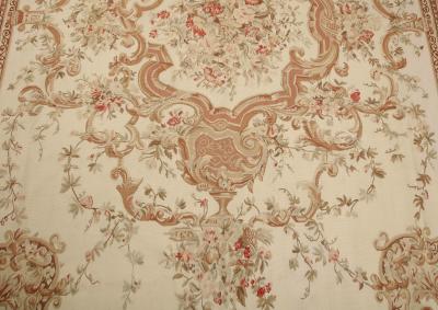  Aubusson Flowers and Garlands French Aubusson Rug 19th Century 1920s France
