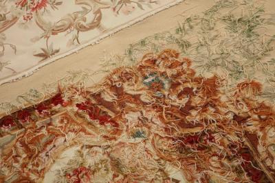  Aubusson Flowers and Garlands French Aubusson Rug 19th Century 1920s France