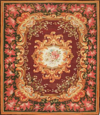  Aubusson Mid 19th Century Antique Handwoven Aubusson Tapestry