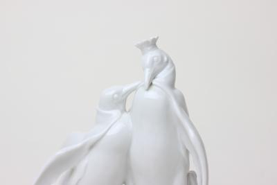  Augarten Porcelain Factory Augarten Porcelain Factory Figure of 2 Penguins 1930 Austria