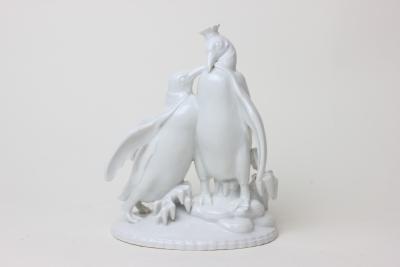  Augarten Porcelain Factory Augarten Porcelain Factory Figure of 2 Penguins 1930 Austria