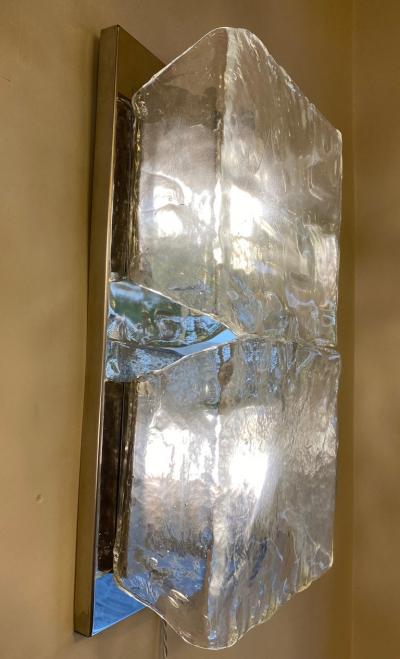  Aureliano Toso Striking Pair of Wall Lights by Aureliano Toso Murano 1970