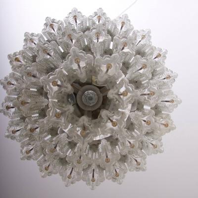 Austrolux Leuchten One of Six Huge and Rare Glass Chandeliers by Austrolux