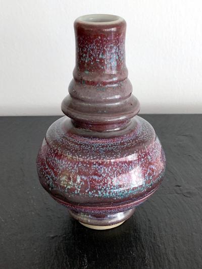  Awaji Pottery A Japanese Flambe Awaji Pottery Vase