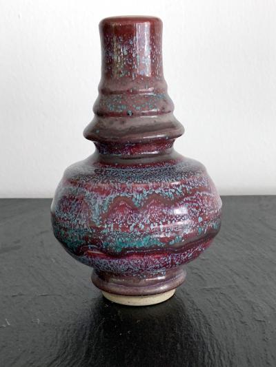  Awaji Pottery A Japanese Flambe Awaji Pottery Vase