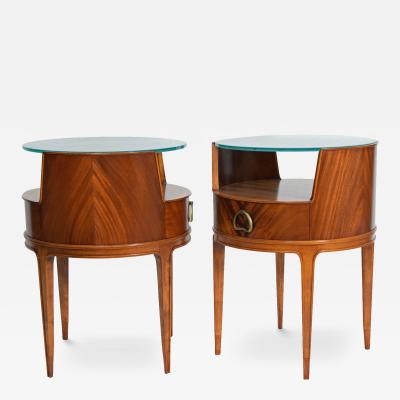  Axel Larson Bedside Tables Side Tables in Mahogany by Axel Larsson 1940s for Bodafors
