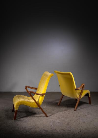  Axel Larson Pair of Axel Larsson lounge chairs