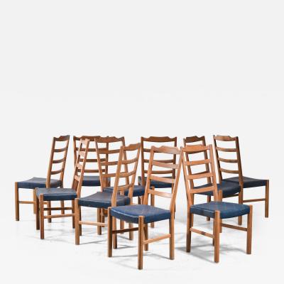  Axel Larson Set of 10 Axel Larsson Thule dining chairs