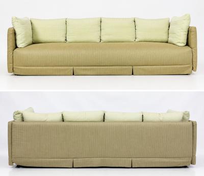 B B Italia 1985 B B Italia Ottomama Four Seat Sofa in Silk Upholstery Italian Modern