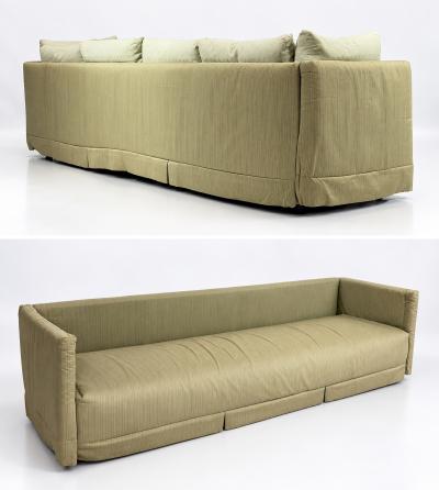  B B Italia 1985 B B Italia Ottomama Four Seat Sofa in Silk Upholstery Italian Modern