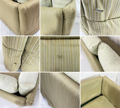  B B Italia 1985 B B Italia Ottomama Four Seat Sofa in Silk Upholstery Italian Modern