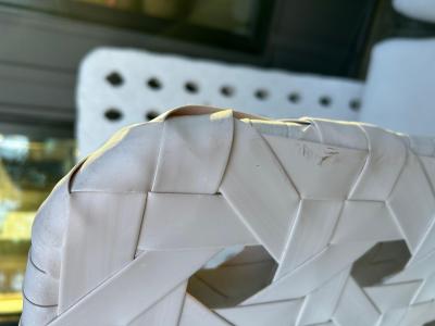  B B Italia Fabulous Pair B B Italia Canasta High Wing Back Woven Outdoor Chair