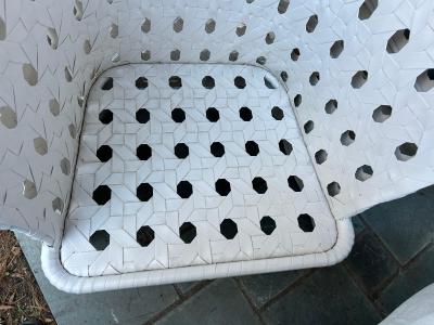  B B Italia Fabulous Pair B B Italia Canasta High Wing Back Woven Outdoor Chair