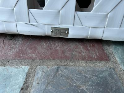  B B Italia Fabulous Pair B B Italia Canasta High Wing Back Woven Outdoor Chair