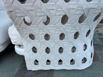  B B Italia Fabulous Pair B B Italia Canasta High Wing Back Woven Outdoor Chair