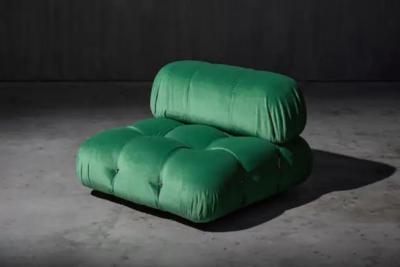  B B Italia Green Velvet Camaleonda Lounge Chairs by Mario Bellini for B B Italia 1970s