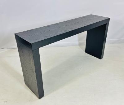  B B Italia Modern Cerused Black Oak Console Table in the Style of B B Italia