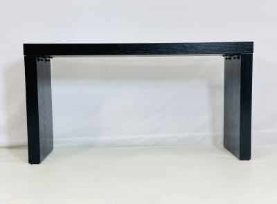  B B Italia Modern Cerused Black Oak Console Table in the Style of B B Italia