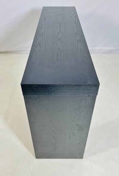 B B Italia Modern Cerused Black Oak Console Table in the Style of B B Italia