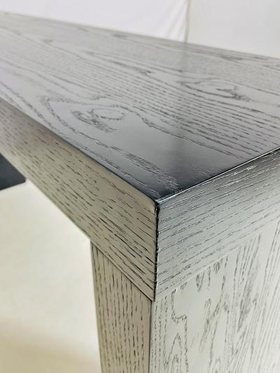  B B Italia Modern Cerused Black Oak Console Table in the Style of B B Italia