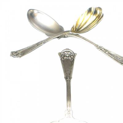  B F Norris Co English Arts Crafts Egyptian Revival Silver Spoons