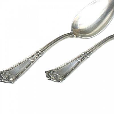  B F Norris Co English Arts Crafts Egyptian Revival Silver Spoons