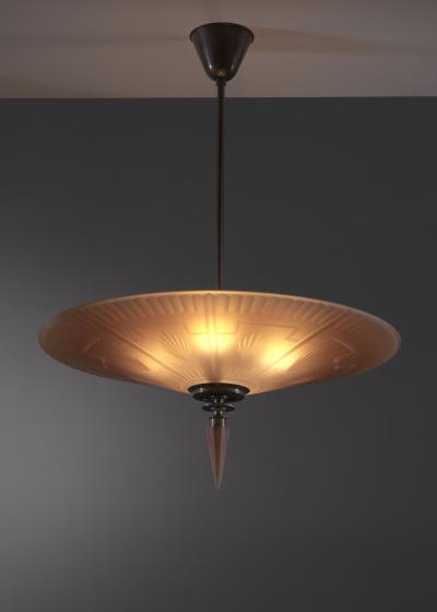  B hlmarks AB Bohlmarks B hlmarks Art Deco glass pendant