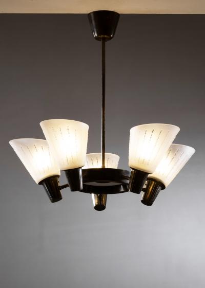  B hlmarks AB Bohlmarks B hlmarks brass and glass chandelier