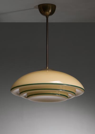  B hlmarks AB Bohlmarks B hlmarks ivory and green glass pendant