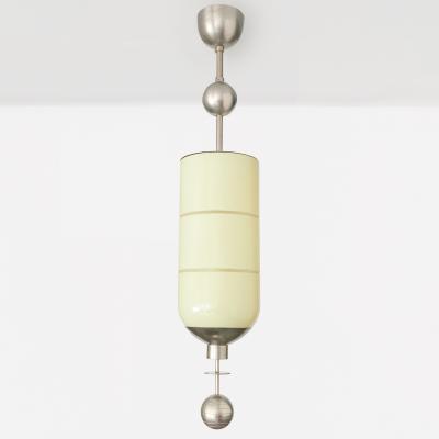  B hlmarks AB Bohlmarks BOHLMARKS SWEDISH ART DECO PENDANT WITH CAPSULE SHAPED GLASS SHADE