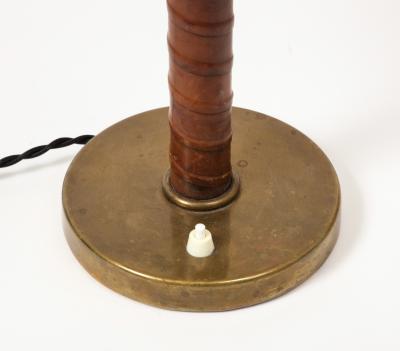  B hlmarks AB Bohlmarks Leather Brass and Lacquer Swedish Grace Table Lamp Bohlmarks Sweden