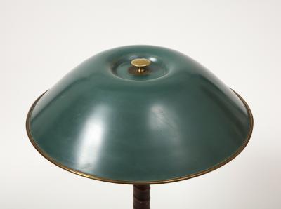  B hlmarks AB Bohlmarks Leather Brass and Lacquer Swedish Grace Table Lamp Bohlmarks Sweden