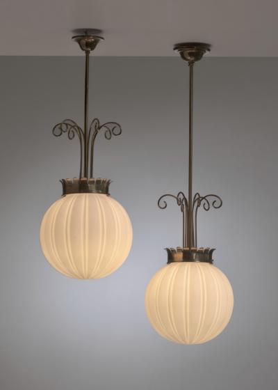  B hlmarks AB Bohlmarks Pair of B hlmarks Art Deco pendants