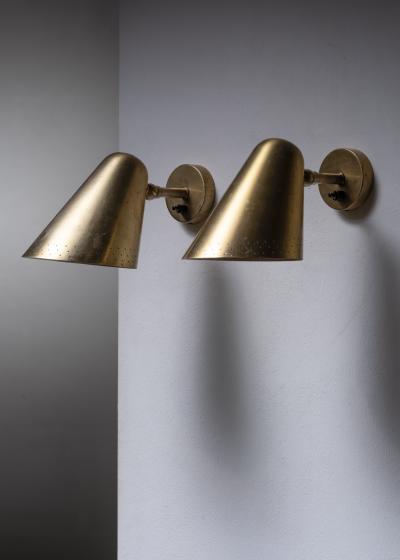  B hlmarks AB Bohlmarks Pair of B hlmarks brass wall lamps