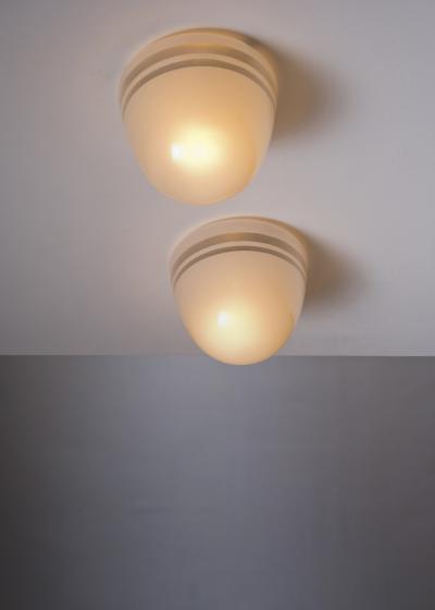  B hlmarks AB Bohlmarks Pair of B hlmarks glass ceiling lamps