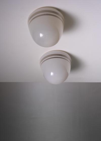  B hlmarks AB Bohlmarks Pair of B hlmarks glass ceiling lamps