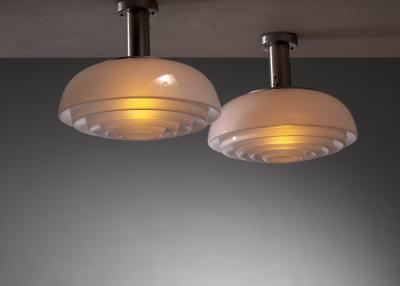  B hlmarks AB Bohlmarks Pair of B hlmarks glass ceiling lamps