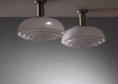  B hlmarks AB Bohlmarks Pair of B hlmarks glass ceiling lamps