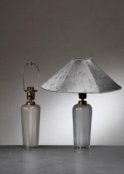  B hlmarks AB Bohlmarks Pair of B hlmarks glass table lamps