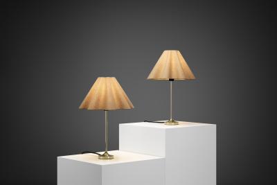  B hlmarks AB Bohlmarks Pair of Model 15711 Table Lamps for B hlmarks Sweden ca 1950s