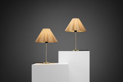  B hlmarks AB Bohlmarks Pair of Model 15711 Table Lamps for B hlmarks Sweden ca 1950s