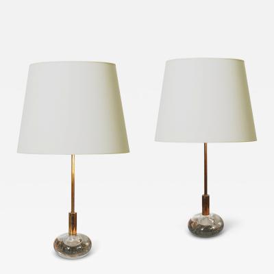  B hlmarks AB Bohlmarks Pair of Table Lamps by Harald Notini for B hlmarks