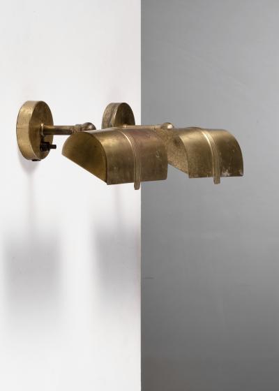  B hlmarks AB Bohlmarks Pair of brass B hlmarks wall lamps