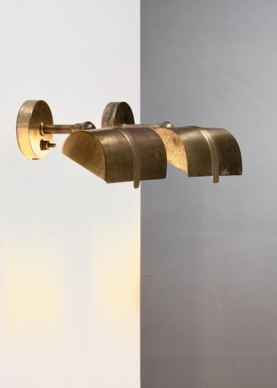  B hlmarks AB Bohlmarks Pair of brass B hlmarks wall lamps