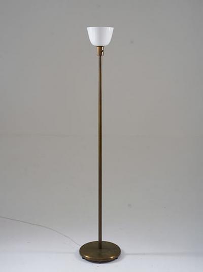  B hlmarks AB Bohlmarks Swedish Brass and Teak Floor Lamp by B hlmarks