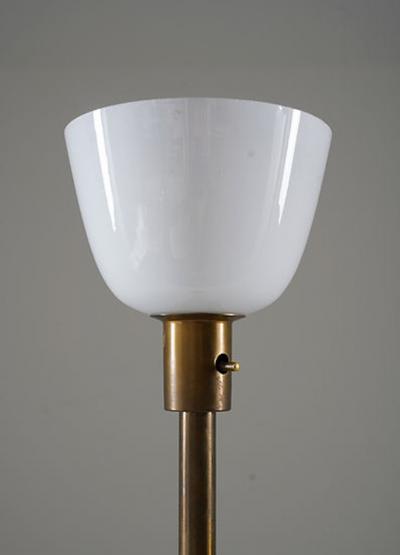  B hlmarks AB Bohlmarks Swedish Brass and Teak Floor Lamp by B hlmarks