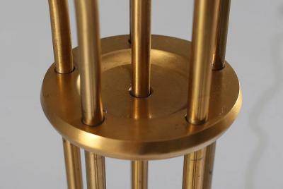  B hlmarks AB Bohlmarks Swedish Floor Lamp in Brass and Opaline Glass by B hlmarks 1950s