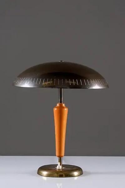  B hlmarks AB Bohlmarks Swedish Modern Brass Table Lamp by B hlmarks