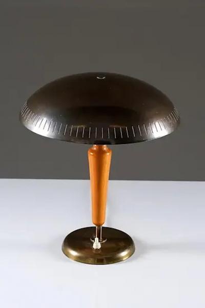  B hlmarks AB Bohlmarks Swedish Modern Brass Table Lamp by B hlmarks